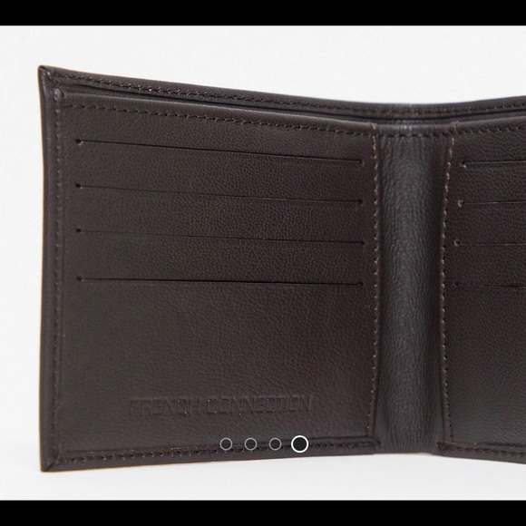 French Connection Brown Leather Bifold Wallet - Picture 4 of 4